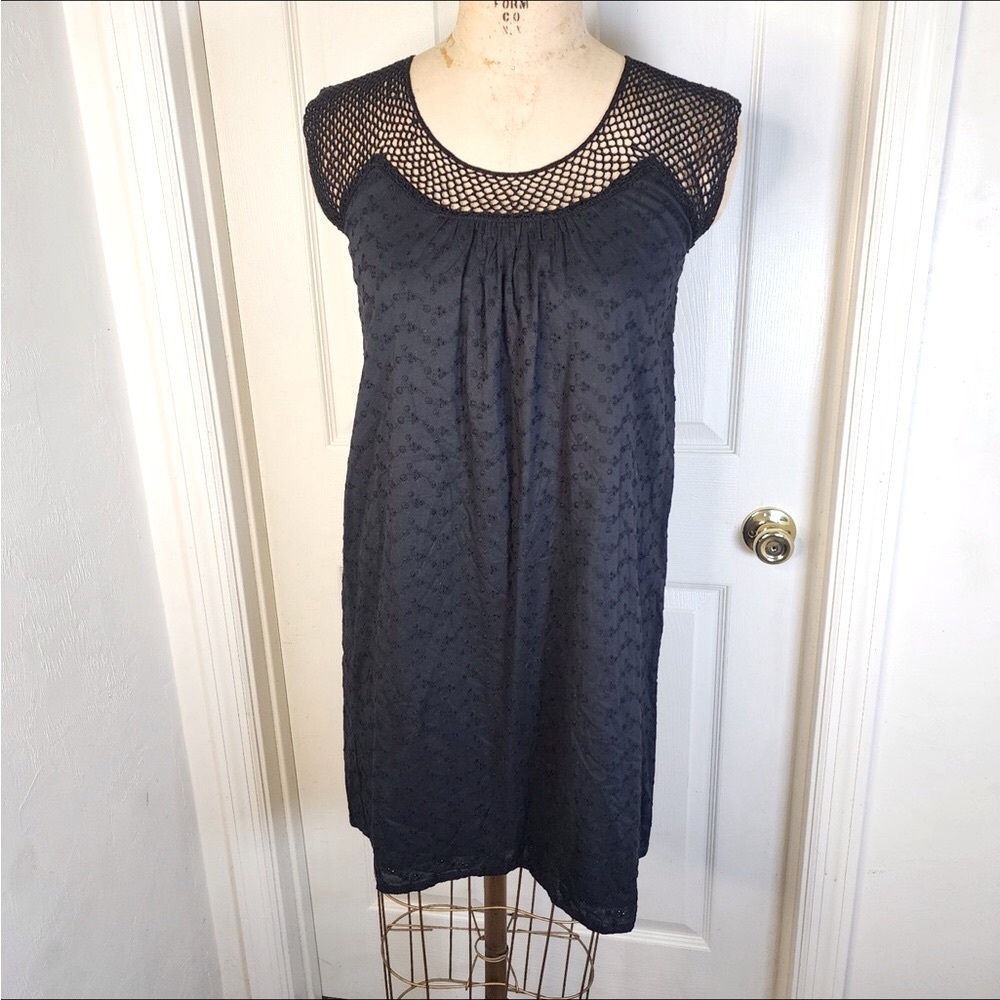 525 America black eyelet dress